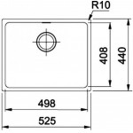 Мойка кухонная Franke SID 110-50 3,5" гранит полярный белый 52,5х44
