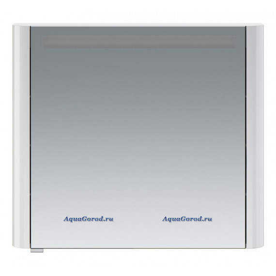 Зеркало-шкаф AmPm Sensation с подсветкой 80 см правый белый глянец