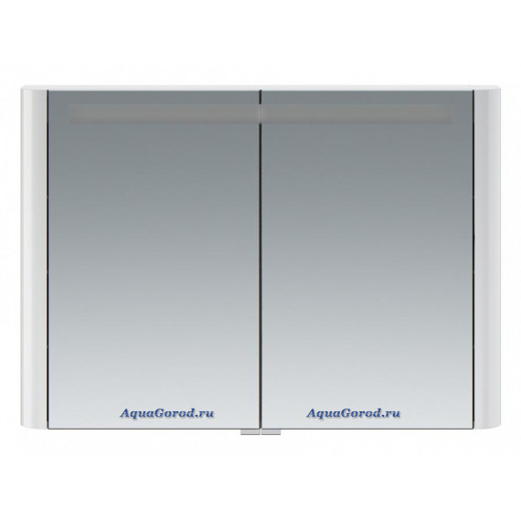 Зеркало-шкаф AmPm Sensation с подсветкой 100 см белый глянец