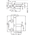 Смеситель Cezares Molveno для ванны и душа без гарнитура MOLVENO-VM-01-Cr