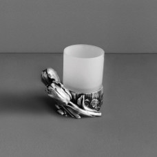 Стакан Art&Max Tulip с держателем настольный серебро AM-B-0082D-T