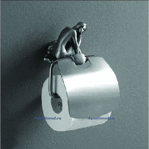 Держатель для туалетной бумаги Art&Max Juno подвесной серебро AM-B-0719-T