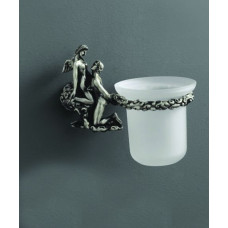 Щетка для унитаза Art&Max Romantic с держателем подвесная серебро AM-B-0811-T