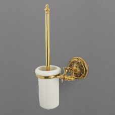 Щетка для унитаза Art&Max Barocco с держателем подвесная керамика-бронза AM-1785-Br