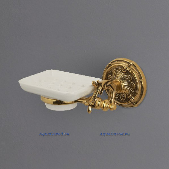 Мыльница Art&Max Barocco с держателем подвесная керамика-хром AM-1786-Cr