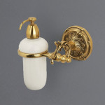 Дозатор для жидкого мыла Art&Max Barocco подвесной керамика-бронза AM-1788-Br
