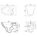 Сидение BelBagno Anto белое с металлическими креплениями и с системой Soft close BB112SC