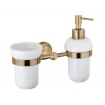 Стакан и диспенсер Cezares Aphrodite подвесные золото APHRODITE-TDTS-03/24