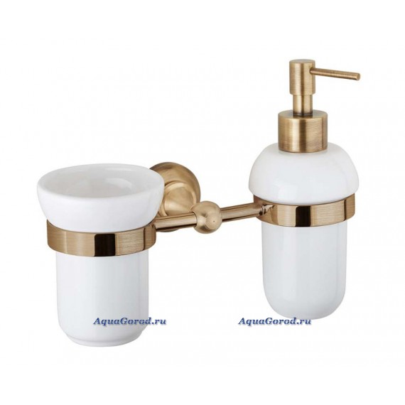 Стакан и диспенсер Cezares Aphrodite подвесные золото APHRODITE-TDTS-03/24