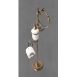 Стойка Art&Max Barocco с полотенцедержателем, диспенсером для жидкого мыла и держателем туалетной бумаги античное золото AM-2164-Do-Ant
