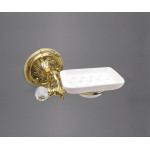 Мыльница Art&Max Barocco Crystal с держателем подвесная античное золото AM-1786-Do-Ant-C
