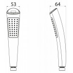 Ручной душ Belbagno с цифровым индиктатором температуры воды и подсветкой BELBAGNO BB-D1LED-CRM