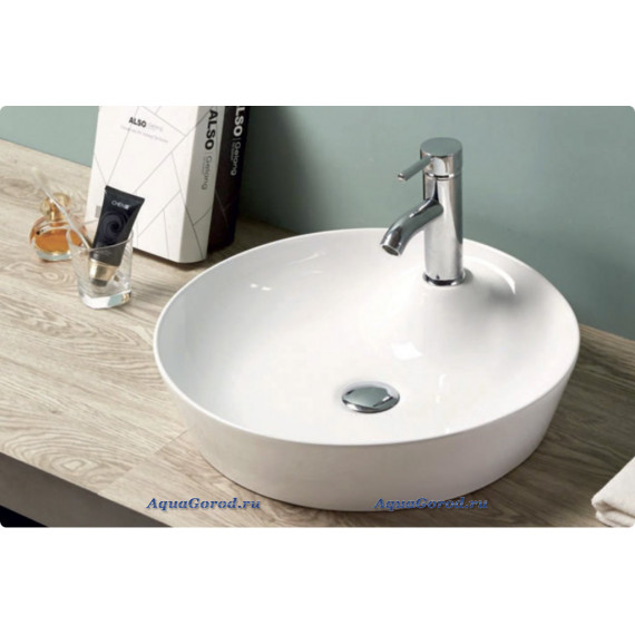 Раковина BelBagno BB1306 накладная круглая 45х45х14