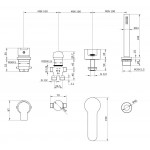 Смеситель Cezares Dolce для ванны на борт на 4 отверстия с ручным душем DOLCE-BVD-01-Cr Смеситель Cezares Dolce для ванны на борт на 4 отверстия с ручным душем DOLCE-BVD-01-Cr