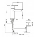 Смеситель Cezares Garda для раковины излив 86 мм GARDA-LSM1-01-Cr