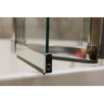 Шторка для ванны Cezares PRATICO-V-5-120/140-C-Cr складная прозрачное стекло
