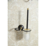 Щетка для унитаза Art&Max Sophia с держателем подвесная черный/античное золото AM-2145-Nero/Do-Ant