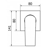 Смеситель Cezares Lillia встраиваемый для душа на 1 источник LILLIA-DIM-01-Cr