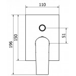 Смеситель Cezares Lillia встраиваемый для ванны и душа на 2 источника LILLIA-VDIM-01-Cr