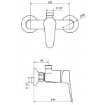 Смеситель Cezares Peonia для душа для душевой колонны с жестким подключением PEONIA-D-CAE-01 Смеситель Cezares Peonia для душа для душевой колонны с жестким подключением PEONIA-D-CAE-01