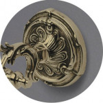 Мыльница Art&Max Barocco с держателем подвесная керамика-бронза AM-1786-Br