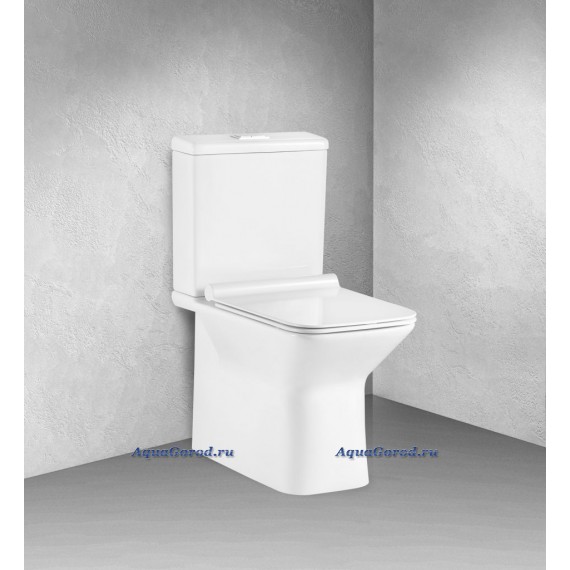 Унитаз-компакт BelBagno Romano безободковый с горизонтальным выпуском P-Trape BB353CPRT