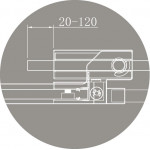 Шторка для ванны Cezares SLIDER-VF-11-90/150-C-Cr раздвижная прозрачное стекло