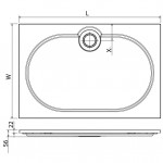 Экран для душевого поддона Cezares TRAY-S-AH-120/80-SCR-W из искусственного мрамора плоский белый