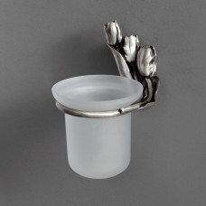 Щетка для унитаза Art&Max Tulip с держателем подвесная серебро AM-B-0821-T