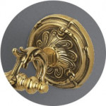 Стакан Art&Max Barocco с держателем подвесной керамика-античное золото AM-1787-Do-Ant