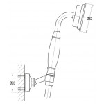Ручной душ Cezares Liberty со шлангом и держателем LIBERTY-F-KD-01