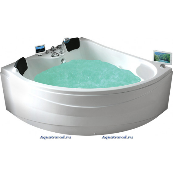 Акриловая ванна Gemy с гидро-аэромассажем и TV 150х150 G9041 O