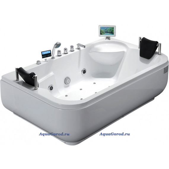 Акриловая ванна Gemy с гидро-аэромассажем и TV 180х116 правая G9085 O R