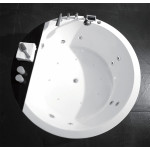 Акриловая ванна Gemy отдельно стоящая с гидро-аэромассажем и радио 150х150 G9230 K