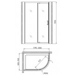 Душевой уголок Gemy Sunny Bay распашной 120х90х190 см S28202