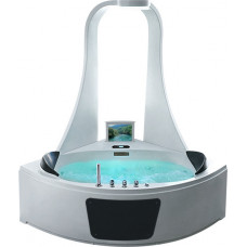 Акриловая ванна Gemy с гидро-аэромассажем, верхним душем и TV 151х151 G9069 O