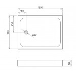Душевой поддон Gemy из акрила 90х150 ST16D