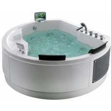 Акриловая ванна Gemy отдельно стоящая с гидро-аэромассажем и TV 183х162 G9063 O