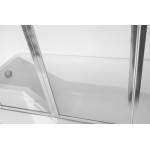 Акриловая ванна Besco Integra с душевой шторкой из 3 частей 150x75 R правая