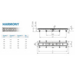 Водоотводящий желоб Alpen Harmony ALP-950/50HN глянцевый с рамкой