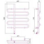 Полотенцесушитель Сунержа Эпатаж электрический 800x600 левый