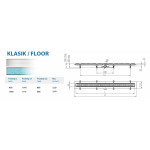 Водоотводящий желоб Alpen Klasic/Floor ALP-950/50K1 матовый