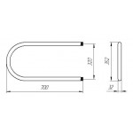 Полотенцесушитель Тера П-образный водяной 700x320