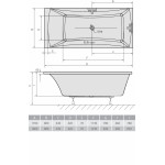 Акриловая ванна Alpen Alia 170х80