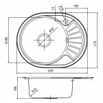 Мойка Iddis Suno S нержавеющая сталь шелк 600*470 чаша слева SUN60SLi7