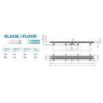 Водоотводящий желоб Alpen Klasic/Floor ALP-950/50KN1 матовый с рамкой