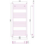 Полотенцесушитель Сунержа Модус водяной 1200x500