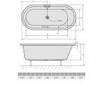 Акриловая ванна Alpen Astra O 165х75