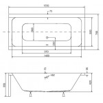 Акриловая ванна Besco Quadro 155х70 Акриловая ванна Besco Quadro 155х70