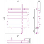 Полотенцесушитель Сунержа Эпатаж электрический 800x600 правый